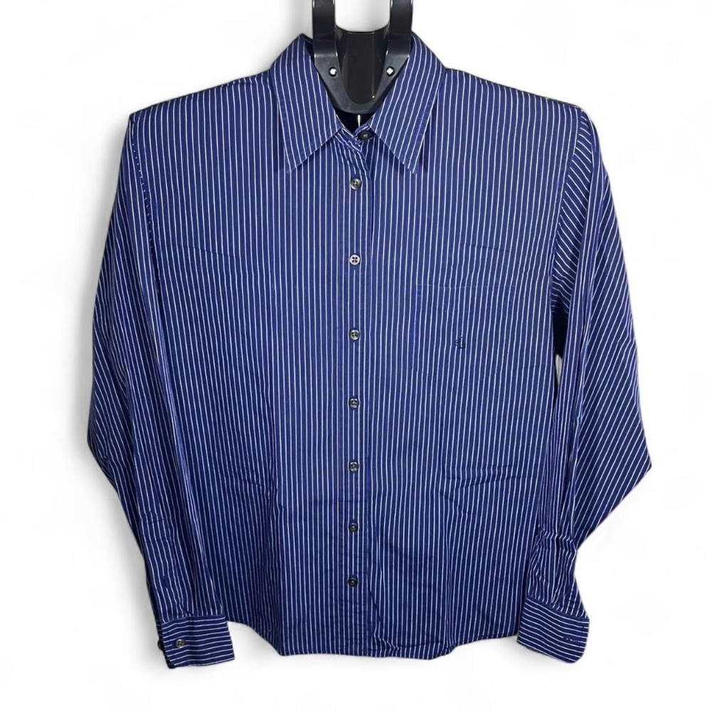 Lauren Ralph Lauren Men’s Large Blue Striped Button Down Dress Shirt